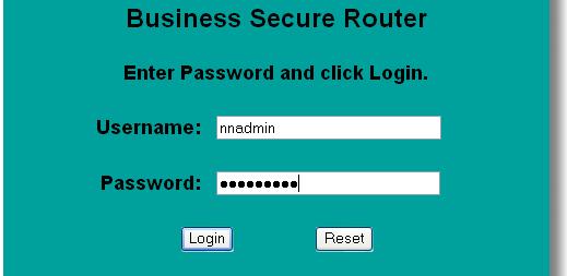 Enter the Username (default = nnadmin) and Password (default = PlsChgMe!) and click Login.