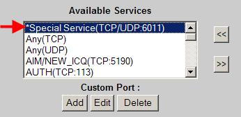 4. The service will now appear in the Available Services list.