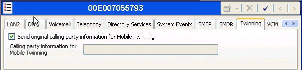 5.3. Twinning Calling Party Settings When using twinning, the calling party number displayed on the twinned phone is controlled by two parameters.