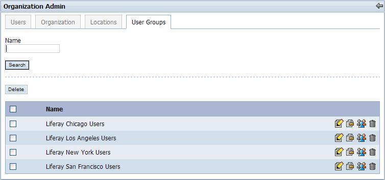 User Administration 1. To edit user information, click on the Users tab in the Organization Admin Portlet. 2. Click on the user you want to edit. 3.