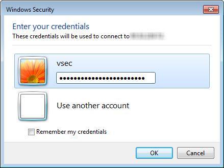 Under password, enter the Windows server password from your My Test Drives section or the password you received in