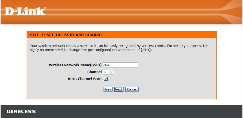 Enter your wireless network name (SSID).