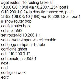 C. The state of the remote BGP peer is Open Confirm. D. The state of the remote BGP peer will go to Connect after it confirms the received prefixes.