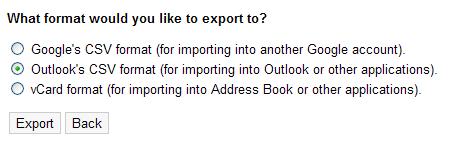 Export. 3. Choose whether to export all contacts or only one group. 4.