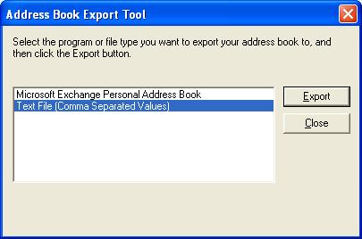 File Export Address Book 2.