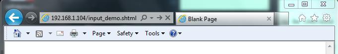 Lab 8.2.1.4.1 : Input Demo 199 Open your web browser In the address bar, type 192.168.x.