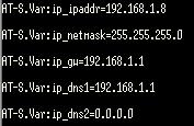 Lab 8.2.1.4.2 : Output Demo 204 Find your IP address Type AT+S.