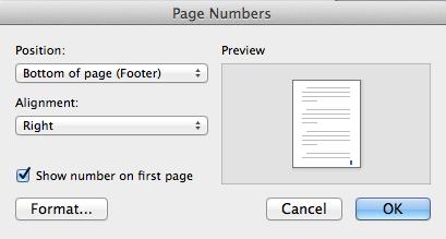 Click the Page # button (see Figure 22). Figure 22 Page # Button 3. The Page Numbers dialogue box will appear on your screen (see Figure 23). a. For the Position, select whether you want the page number to appear in the header or footer.