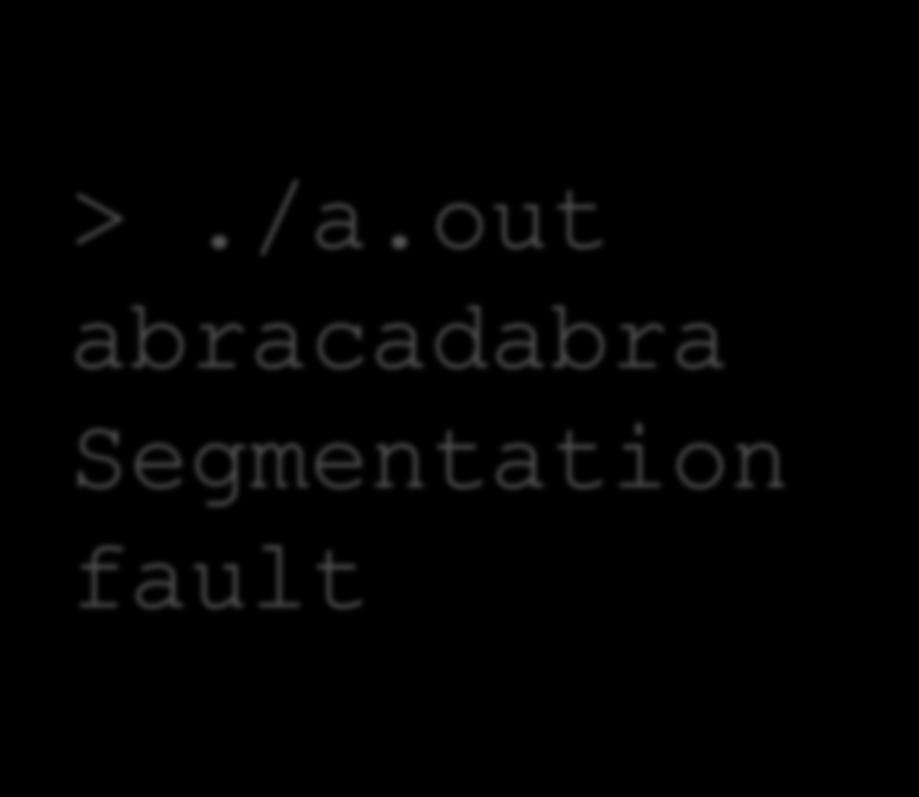 terminal Buffer Overrun strcpy void foo (char *x) { char