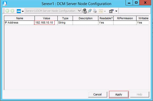 Section 2 Installation and Configuration Post-Installation Configuration 5. Navigate to the DCM Server Node Configuration aspect of the just created object.
