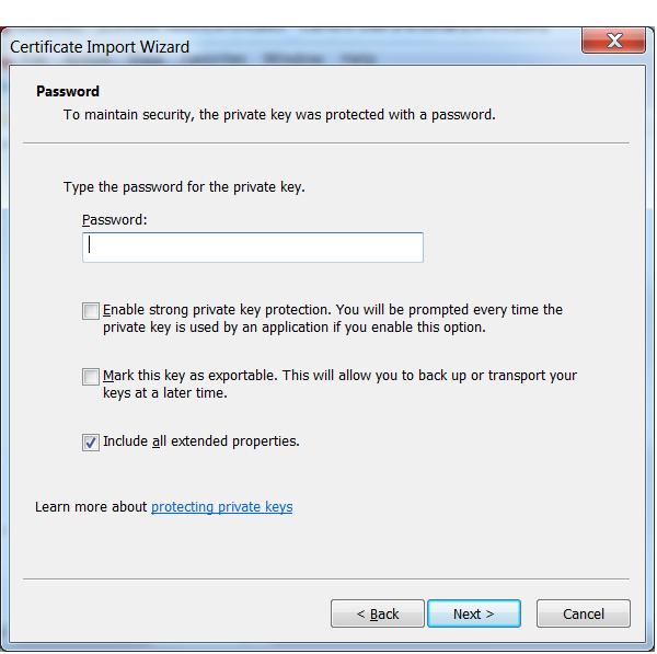 Installing a user certificate on a client node Section 4 Client Certificate Authentication 7.