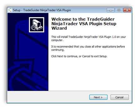 Section 2 installing the TradeGuider VSA Plug-in.