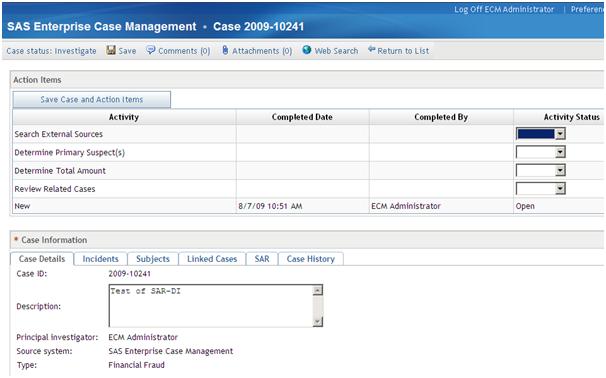 48 Chapter 5 Customizing SAS Enterprise Case Management Search Criteria..................................................... 71 User-Specified Configurations......................................... 71 Searchable Fields.