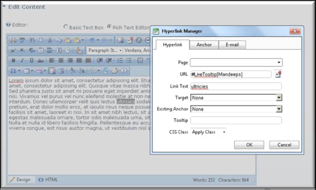 Step 3: Connect Tooltip in HTML Module Go to the HTML module on the web page the user desires to add the pop-up to.