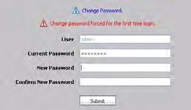 3. The first time you log in to the appliance, you must change the password. The login page re-displays with the default login credentials prepopulated.