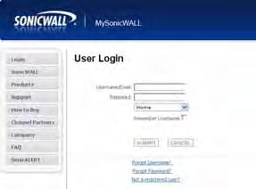 4 Registering and Licensing SonicWALL GMS All SonicWALL GMS Virtual Appliances must be registered and licensed before use.