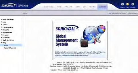 SonicWALL GMS Management Interface Used to access the SonicWALL GMS application that runs on the virtual appliance.