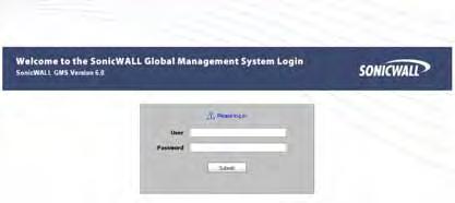 SonicWALL GMS Management Interface Introduction SonicWALL GMS is a Web-based application for configuring, managing, monitoring and gathering reports from thousands of SonicWALL Internet security