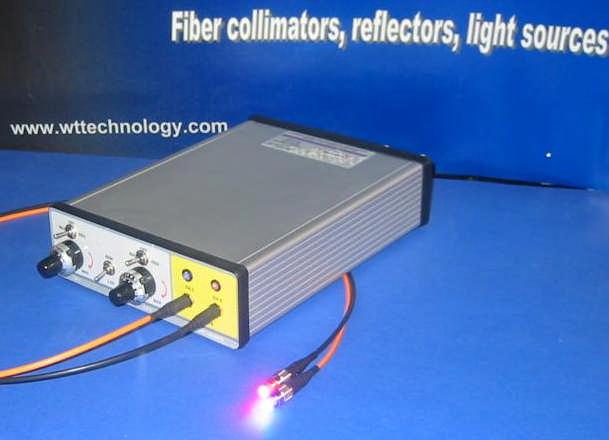 Multiple LED fiber-coupled light sources Modulation: Outputs: LE-1xx (2 channel LED source) white (W), 460 nm (B),