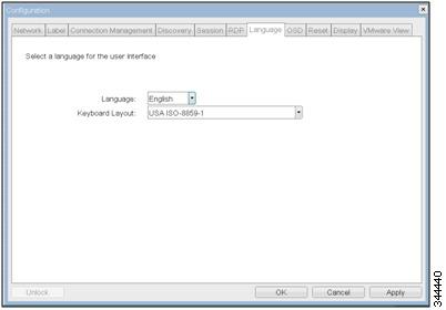 User Interface Language Configuration User Interface Language Configuration The Language page allows the administrator to change the user interface language. This setting affects the local OSD GUI.