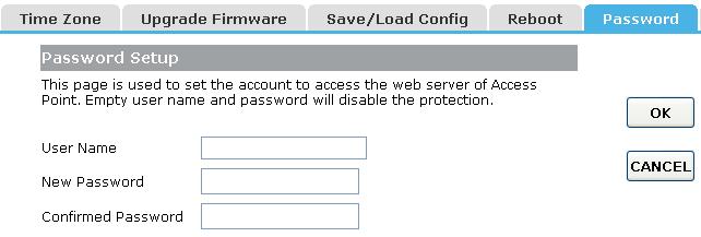 4.8.5 Password To ensure the Router s security, you will be asked for your password when you access