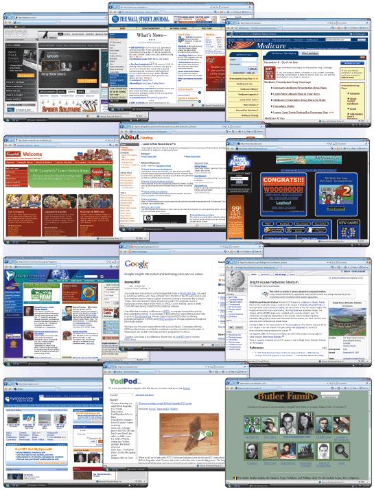 Discuss Types of Web pages Portal News Informational