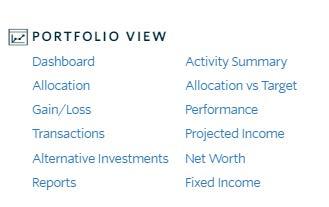 Advisor Experience: Portfolio View Portfolio View is the advisor s home for dynamic client reporting. It features a dashboard of reporting content that can be configured to your preferences.
