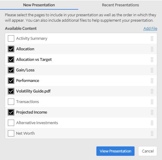 Once the presentation is in your preferred sequence, select View Presentation.