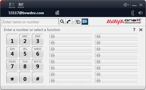 The screenshot below displays Avaya one-x Communication