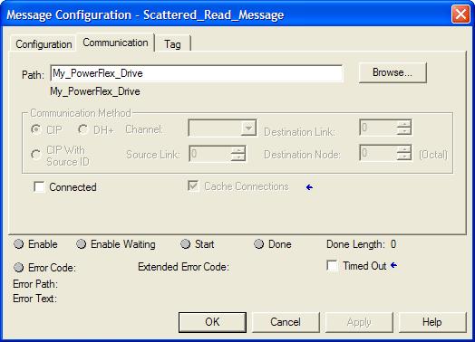 6-14 Using Explicit Messaging ControlLogix Controller Formatting a Message to Read Multiple Parameters Using RSLogix 5000 Software, Any Version Figure 6.