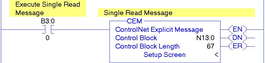 Using Explicit Messaging 6-47 SLC 500 Controller Explicit Messaging Using the Generic Get/Set Attribute Service SLC 500 Controller Example Ladder Logic Program to Read a Single Parameter A Generic
