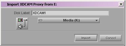 » Your Avid editing application uses the disk label for operations such as Batch Import, where you are prompted to insert a specific XDCAM disc that holds the files you want to import.