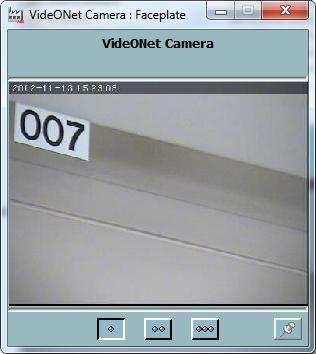 Faceplate Section 3 Configuration Faceplate The Faceplate aspect of the VideoONet Camera object in the Control Structure > Root > Video Network is used to display the camera view of the configured