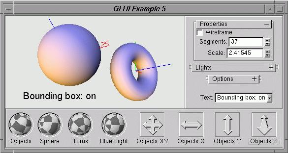 GLUI User Interface library Add on to