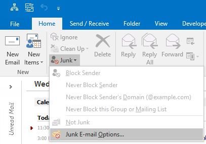 Importing Safe and Block Senders List Once your addresses are exported, you may copy them into Outlook and the webmail.
