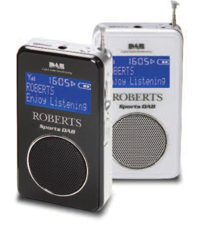 Portable Radios SportsDAB 2 DAB/DAB+/FM RDS personal digital radio with built in loudspeaker DAB/DAB+/FM RDS wavebands 20 station presets Built-in loudspeaker