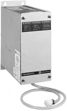 References Variable speed drives for asynchronous motors Altivar 68 Options: braking units and resistors 5394 VW3 A687575 UF 75 kw RF 3Ω Resistance at drive end =.