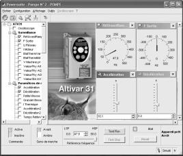 French, German, Italian and Spanish). Functions The PowerSuite software workshop can be used for preparing, programming, setting up and maintaining Telemecanique starters and variable speed drives.