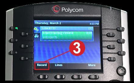 When you are recording a call, you see the Stop and Pause controls. You may need to press More to see Pause.