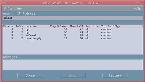 Health Fault-tolerant fans This option displays the location, type, speed, and status of all redundant fans installed in the selected server.
