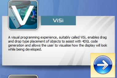 Select the ViSi evironment This will open the ViSi development environment window within the WS4 IDE as shown