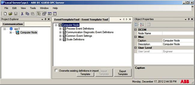 Section 2 800xA IEC61850 OPC Server Event Template Tool Figure 29.