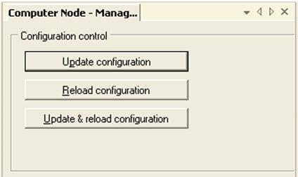 Computer Node - Management 7. Click Update configuration followed by Reload configuration. Figure 34.