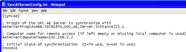 OPC Alarm and Event Synchronization Configuration Section 2 800xA IEC61850 OPC Server OPC Alarm and Event Synchronization Configuration The configuration of OPC AE synchronization is done with the