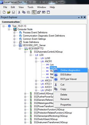 Monitoring and Controlling IEC 61850 Data Object Communication Section 2 800xA IEC61850 Monitoring and Controlling IEC 61850 Data Object Communication The IEC 61850 data object diagnostics can be