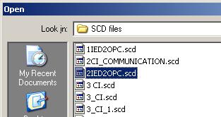 Browse the SCD file to be import under the OPC Server object. Figure 68.