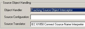 Source Object Interceptor Selection 18. Select IEC 61850 Connect Source Name Interpreter from the Source Translator drop-down list.