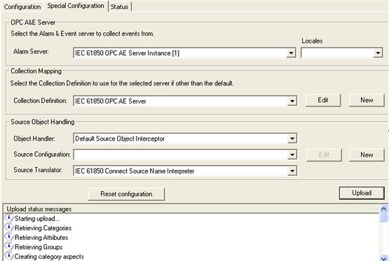 Section 4 800xA IEC 61850 Alarm and Event ConfigurationConfiguring Alarms and Events in Plant 21. Click Upload. A new alarm collection aspect is created (see Figure 96).
