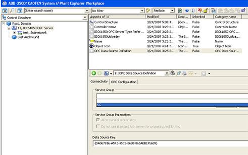 Navigate to OPC Server Object and refer this Service in the