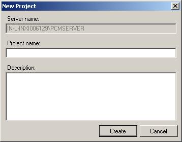 In the New Project dialog box, enter the Project name and the Description. Figure 12.